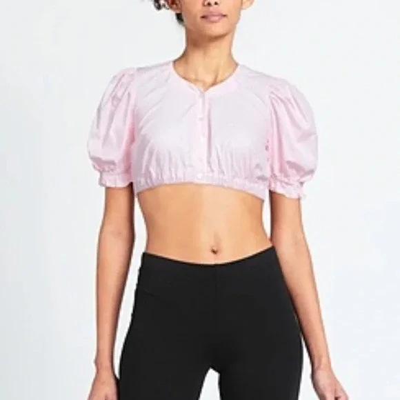 La Semaine Paris Pink Gingham Top Size 36 - Picture 5 of 9